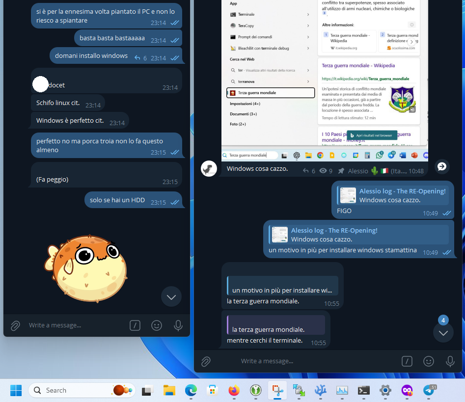 "Windows cosa cazzo."